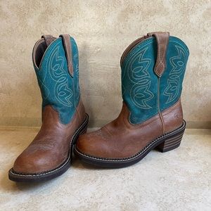 Teal Square Toed Ariat Fatbaby Boots
